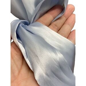 Delicate women’s  intimate, light blue, sheer Russell satin feel robe S/L